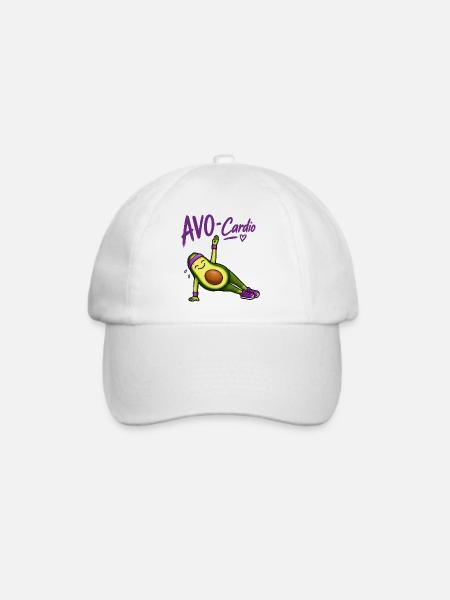 AVO-Cardio Avocado Workout - Baseballkappe - Weiß/Weiß