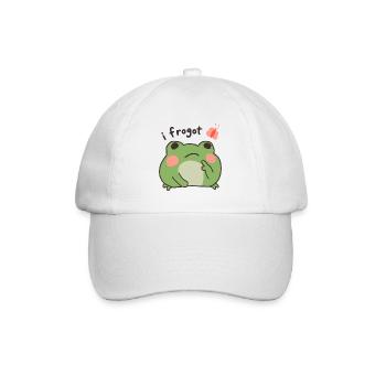 Lustig, ich habe den süßen Frosch vergessen - Baseballkappe - Weiß/Weiß - Vorne
