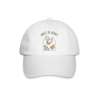 Süß wie Honig Bienenmotiv - Baseballkappe - Weiß/Weiß - Vorne