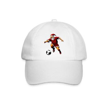 Fussballer Weihnachten - Baseballkappe - Weiß/Weiß - Vorne