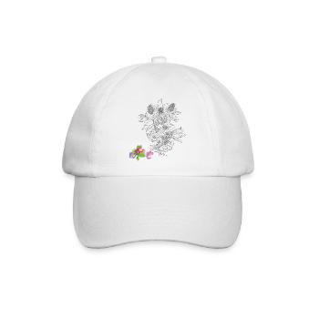 Blumenstrauß - Baseballkappe - Weiß/Weiß - Vorne