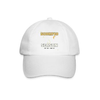 Skorpion-Jahreszeit-Sternbild - Baseballkappe - Weiß/Weiß - Vorne