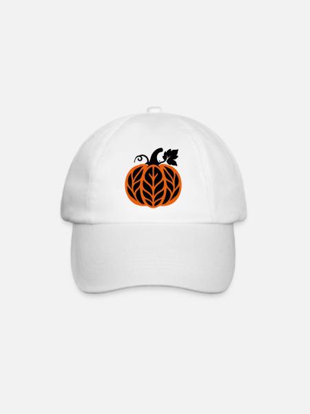Kuerbis Herbstlaub Icon - Baseballkappe - Weiß/Weiß
