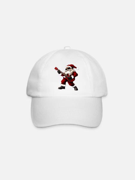 Gitarrist Weihnachten - Baseballkappe - Weiß/Weiß