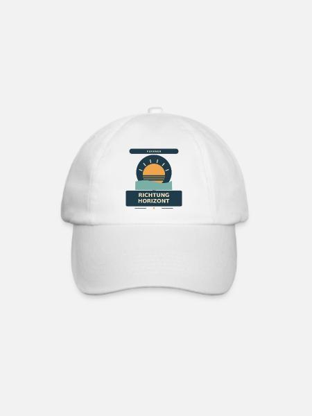 Richtung Horizont - Baseballkappe - Weiß/Weiß