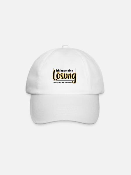 Ich habe eine Lösung lustiger Spruch - Baseballkappe - Weiß/Weiß