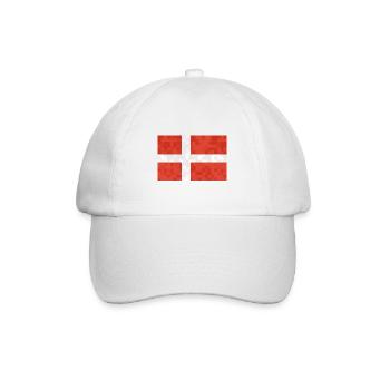 Dänemark Flagge Skandinavien Dänische Flagge Reise - Baseballkappe - Weiß/Weiß - Vorne
