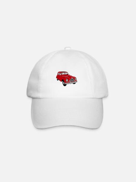 EMW 340 in Rot - Baseballkappe - Weiß/Weiß