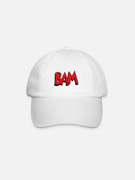 Bam - Baseballkappe - Weiß/Weiß