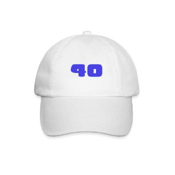 40. 40 JAHRE. 40-JÄHRIGES JUBILÄUM. GEBURTSTAG 40 JAHRE. - Baseballkappe - Weiß/Weiß - Vorne