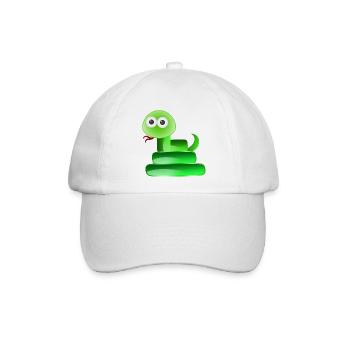 Snake Reptile - Baseballkappe - Weiß/Weiß - Vorne