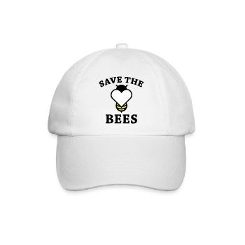 Rettet die Bienen - Baseballkappe - Weiß/Weiß - Vorne