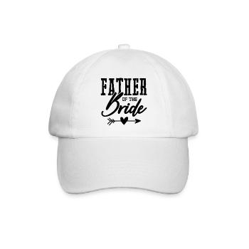vater der braut - Baseballkappe - Weiß/Weiß - Vorne