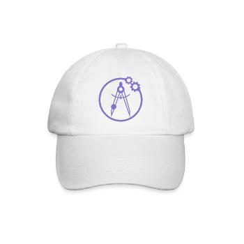 Ingenieurwesen - Projektarbeit - Zirkel - Erfinder - Baseballkappe - Weiß/Weiß - Vorne