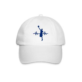 Haertbeat Basketball - USA - Team Sport - Hoops - Baseballkappe - Weiß/Weiß - Vorne