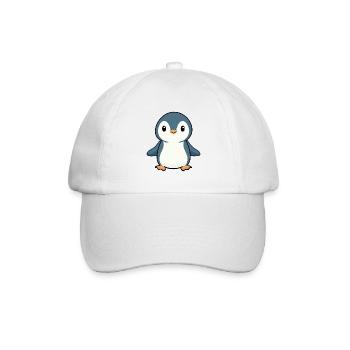 PINGUIN VOGEL ANTARKTIS SÜDPOL BABY EIS WATSCHELN - Baseballkappe - Weiß/Weiß - Vorne