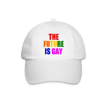 the future is gay - Baseballkappe - Weiß/Weiß - Vorne