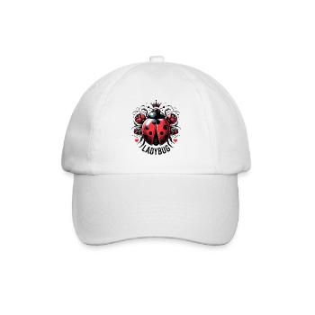MARIENKÄFER LADYBUG FLUGKÄFER PUNKTE INSEKT GLÜCK - Baseballkappe - Weiß/Weiß - Vorne