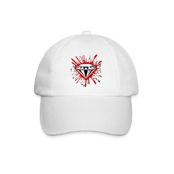 Diamant Symbol Edelstein - Baseballkappe - Weiß/Weiß - Vorne