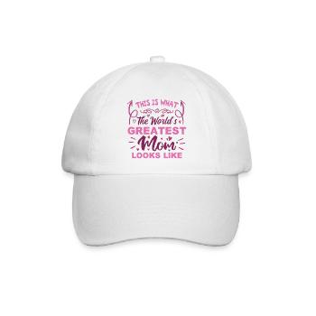 So sieht die beste Mutter der Welt aus - Baseballkappe - Weiß/Weiß - Vorne