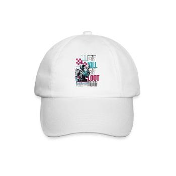 my kill my loot battle royale - Baseballkappe - Weiß/Weiß - Vorne