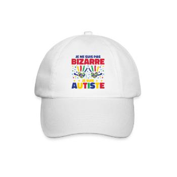 Ich bin nicht seltsam, ich bin Autist - Baseballkappe - Weiß/Weiß - Vorne