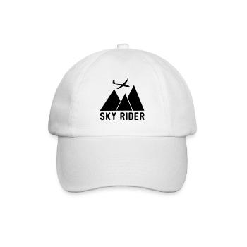 sky rider Segelflug Geschenk - Baseballkappe - Weiß/Weiß - Vorne