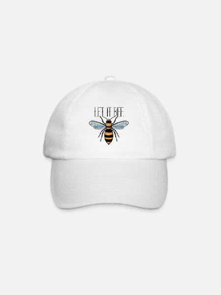 Biene | Let it Bee - Baseballkappe - Weiß/Weiß