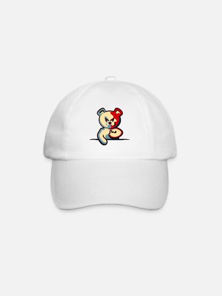 Teddy o Bär - Mir kann keener (teddy bear DDP) - Baseballkappe - Weiß/Weiß