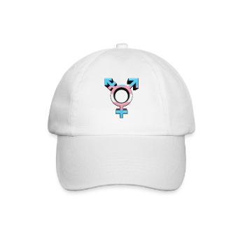 Transgender Symbol Transgender Flagge Trans farben - Baseballkappe - Weiß/Weiß - Vorne