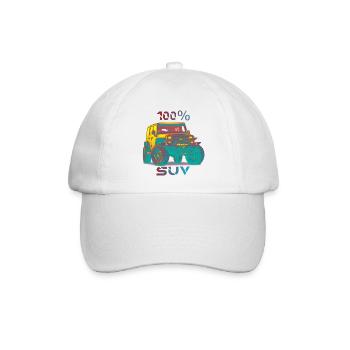 Geländewagen Jeep Design - Baseballkappe - Weiß/Weiß - Vorne