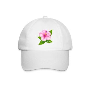 Hibiskus - Baseballkappe - Weiß/Weiß - Vorne