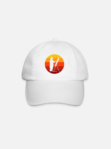 Kunst Retro Künstlerin Künstler Malerei Malerin - Baseballkappe - Weiß/Weiß