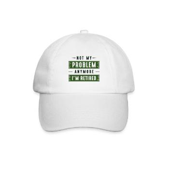 Nicht mehr mein Problem, ich bin im Ruhestand - Baseballkappe - Weiß/Weiß - Vorne