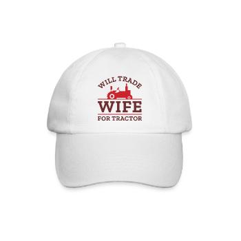 Wird Frau für Traktor handeln - Baseballkappe - Weiß/Weiß - Vorne