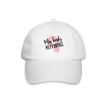 Mein Körper Meine Wahl - Baseballkappe - Weiß/Weiß - Vorne