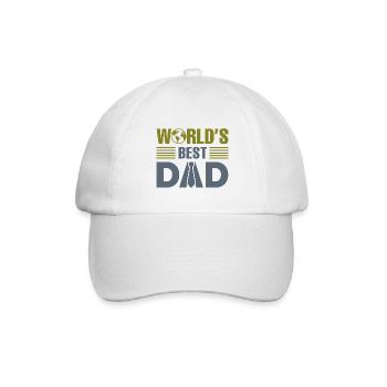 Der beste Vater der Welt - Baseballkappe - Weiß/Weiß - Vorne