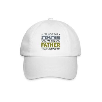 Ich bin nicht der Stiefvater - Baseballkappe - Weiß/Weiß - Vorne
