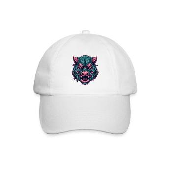 Schwein - Baseballkappe - Weiß/Weiß - Vorne