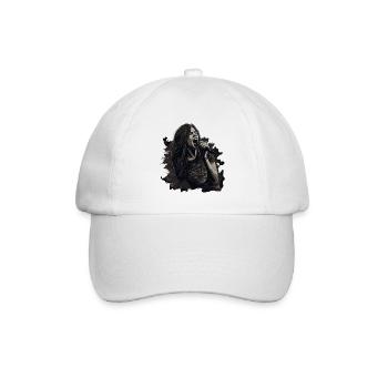 Sängerin Musik - Baseballkappe - Weiß/Weiß - Vorne
