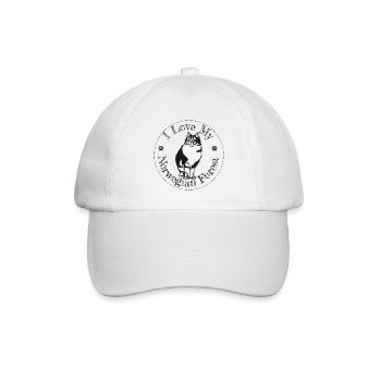 Ich liebe meinen zweifarbigen norwegischen Wald - Baseballkappe - Weiß/Weiß - Vorne