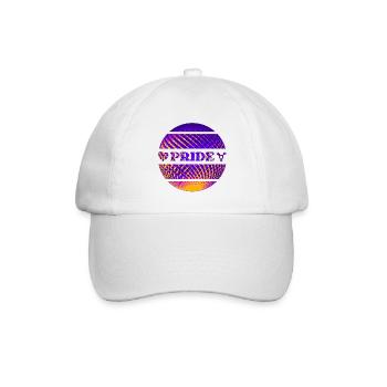 Pride bunte Diskokugel - Baseballkappe - Weiß/Weiß - Vorne