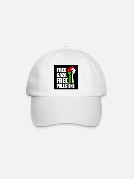 Free gaza Free palestine - Baseballkappe - Weiß/Weiß