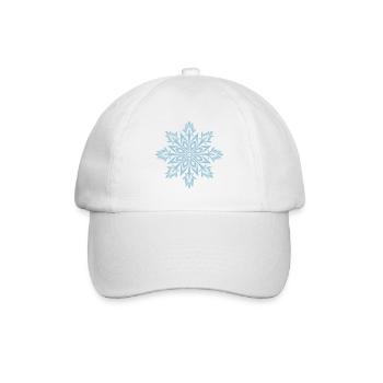 Schneeflocke Winter Schnee Flocke Stern Muster Eis - Baseballkappe - Weiß/Weiß - Vorne