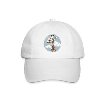 Giraffe im Himmel - Baseballkappe - Weiß/Weiß - Vorne
