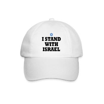 I stand with israel - Baseballkappe - Weiß/Weiß - Vorne
