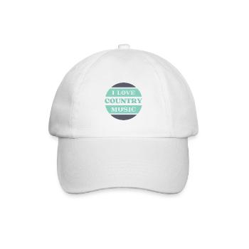 Country music love - Baseballkappe - Weiß/Weiß - Vorne
