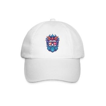 Mann König Brille - Baseballkappe - Weiß/Weiß - Vorne