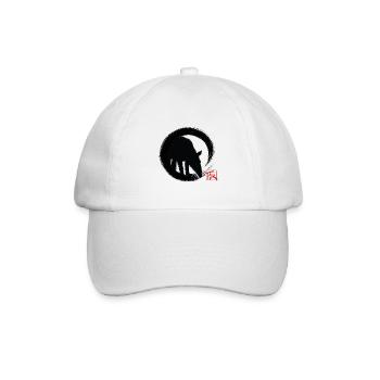 Schabracken-Tapir im japanischen Zen Enso Kreis - Baseballkappe - Weiß/Weiß - Vorne
