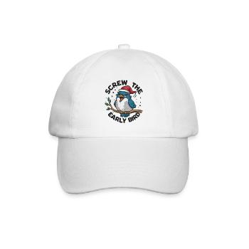 Der frühe Vogel kann mich mal - Baseballkappe - Weiß/Weiß - Vorne